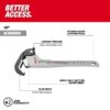 Milwaukee 48-22-7418 18” Aluminum Self-Adjusting Pipe Wrench (4) Milwaukee 48-22-7418 18” Aluminum Self-Adjusting Pipe Wrench