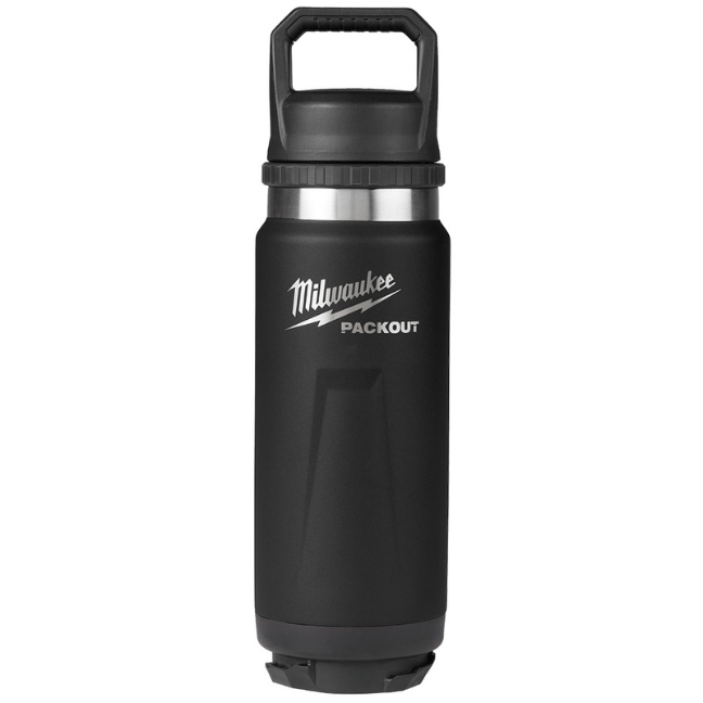 Milwaukee 48-22-8396B PACKOUT 24oz Insulated Bottle with Chug Lid - Black