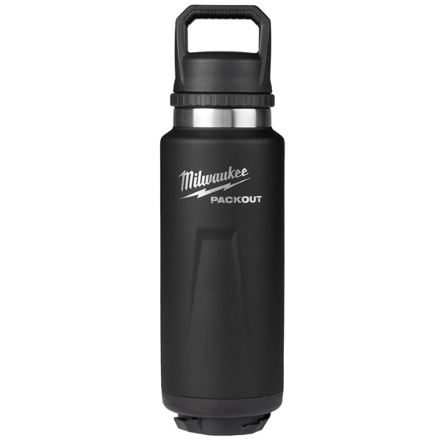 Milwaukee 48-22-8397B PACKOUT 36oz Insulated Bottle with Chug Lid - Black