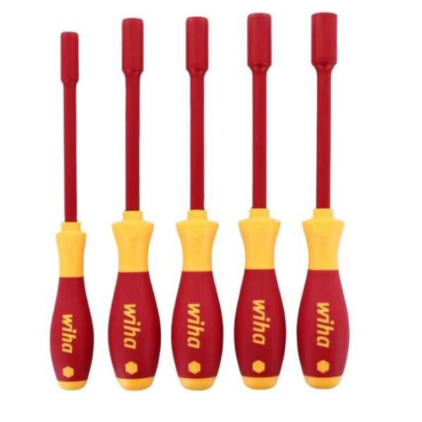 Wiha 32291 SOFTFINISH Insulated Metric Nut Driver Set 5-Piece