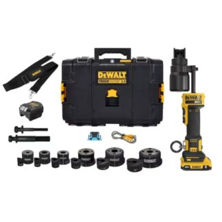 DeWalt DCE600D1K2 20V MAX Hydraulic Knockout Tool Kit with 1/2'' - 2'' Punches and Dies