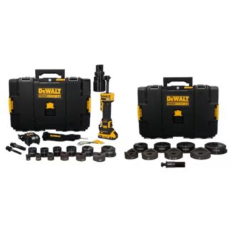 DeWalt DCE600D1K4 20V MAX Hydraulic Knockout Tool Kit with 1/2'' to 2'' Punches and Dies