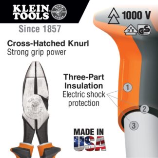 Klein 2138NEEINS 8" Insulated Slim Handle Side Cutters