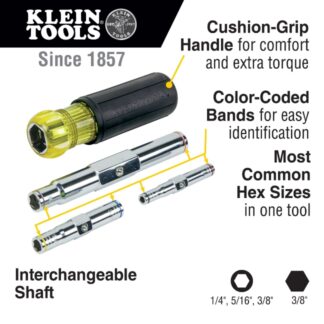 Klein 32800 Heavy Duty 6-in-1 Multi-Bit Nut Driver (1)