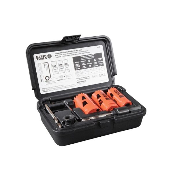 Klein 32905 Electrician's Hole Saw Kit with Arbor 3-Piece Klein 32905 Electrician's Hole Saw Kit with Arbor 3-Piece