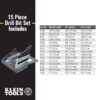 Klein 53001 Regular-Point Drill-Bit Set 15-Piece