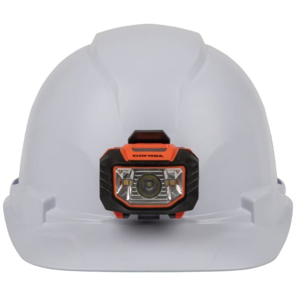 Klein 60107 Cap-Style Non-Vented Hard Hat with Headlamp - White