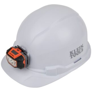 Klein 60107 Cap-Style Non-Vented Hard Hat with Headlamp - White