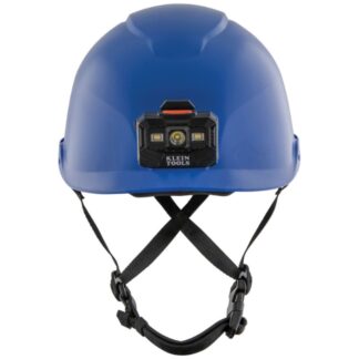 Klein 60148 Non-Vented Class-E Hard Hat with Rechargeable Headlamp - Blue (2)