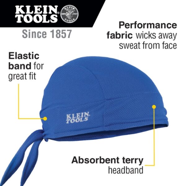 Klein 60180 Blue Cooling Do-Rag 2-Pack (1) Klein 60180 Blue Cooling Do-Rag 2-Pack