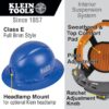 Klein 60249 Non-Vented Class-E Full Brim-Style Hard Hat - Blue