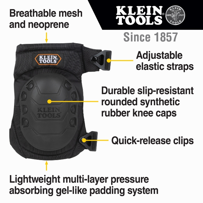 Klein 60344 Hinged Knee Pads - BC Fasteners & Tools