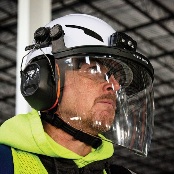 Klein 60472 Face Shield for Safety Helmet and Cap-Style Hard Hat - Clear Lens