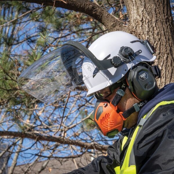 Klein 60472 Face Shield for Safety Helmet and Cap-Style Hard Hat - Clear