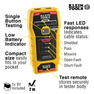 Klein VDV526-100 LAN EXPLORER Network Cable Tester with Remote (1)