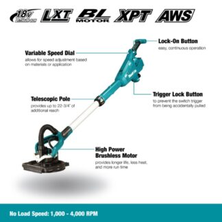Makita DSL800Z 18V LXT BL Brushless Drywall Pole Sander with AWS - Tool Only (3)