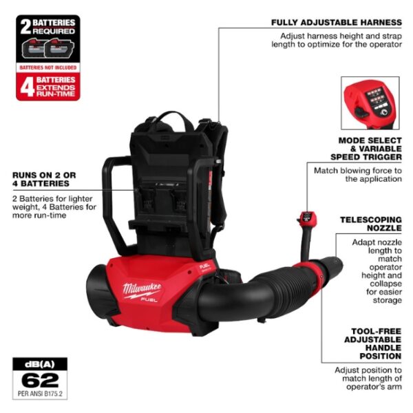 Milwaukee 3009-24HD M18 FUEL Dual Battery Backpack Blower Kit