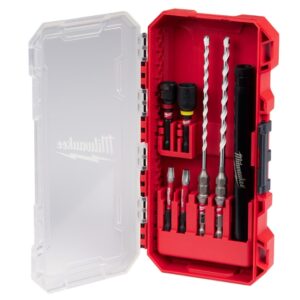 Milwaukee 48-20-8877 SHOCKWAVE IMPACT DUTY Carbide Multi-Material Drill Bit Concrete Screw Install Kit 7-Piece
