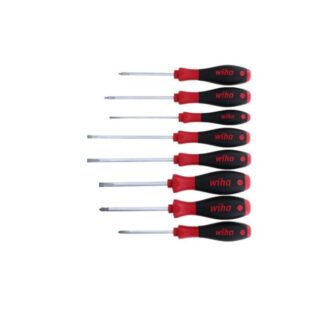 Wiha 30289 SOFTFINISH Slotted, Phillips and Square Screwdriver Set - 8 Piece