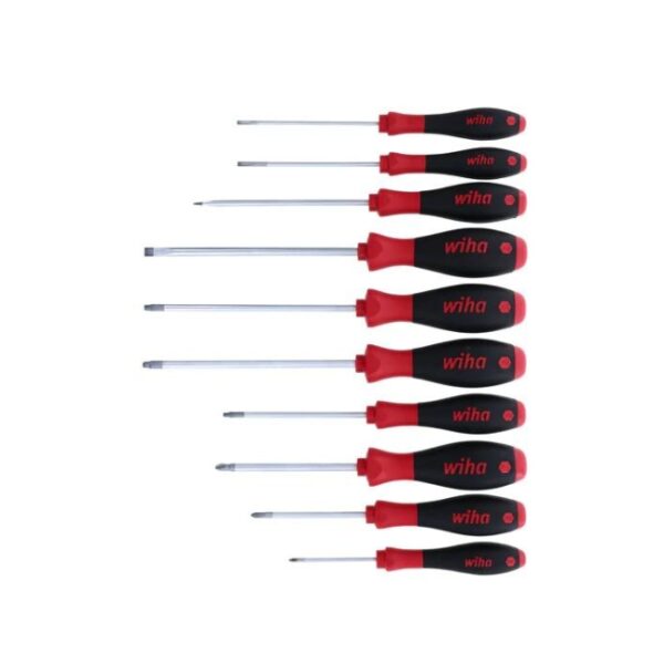 Wiha 30290 SOFTFINISH Phillips and Square Screwdriver Set - 10 Piece