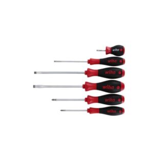 Wiha 30294 SOFTFINISH Slotted and Phillips Screwdriver Set - 6 Piece