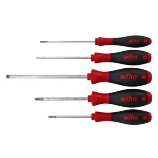 Wiha 30295 SOFTFINISH Slotted and Phillips Screwdriver Set - 5 Piece