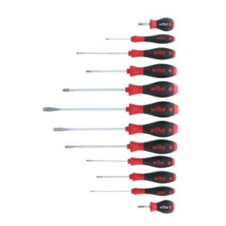 Wiha 30297 SOFTFINISH Slotted and Phillips Screwdriver Set - 12 Piece