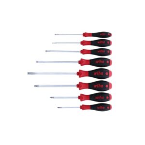Wiha 30298 SOFTFINISH Slotted and Phillips Screwdriver Set - 8 Piece