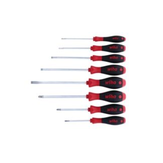 Wiha 30298 SOFTFINISH Slotted and Phillips Screwdriver Set - 8 Piece
