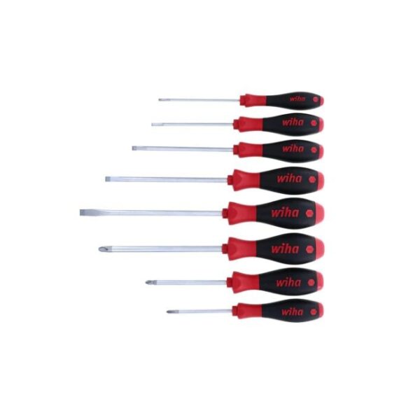 Wiha 30298 SOFTFINISH Slotted and Phillips Screwdriver Set - 8 Piece