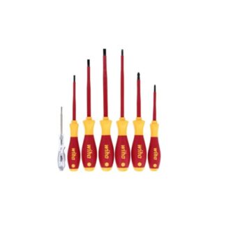 Wiha 32087 Insulated SOFTFINISH Screwdriver & Voltage Detector Set - 7 Piece