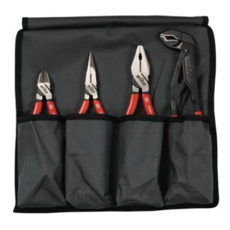 Wiha 32601 4 Piece Classic Grip Pliers & Cutters with Canvas Pouch