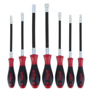 Wiha 37291 SOFTFINISH Flexible Shaft Nut Driver Set- 7-Piece