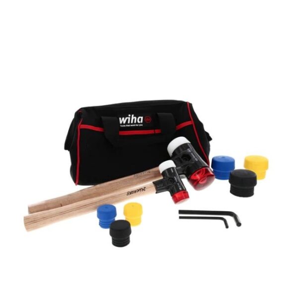 Wiha 83290 14-Piece Split Head Mallet Set in Tool Bag