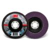3M 7100178012 769F Type 27 5" x 7/8" 40+ Grit Precision Shaped Ceramic Abrasive Flap Disc