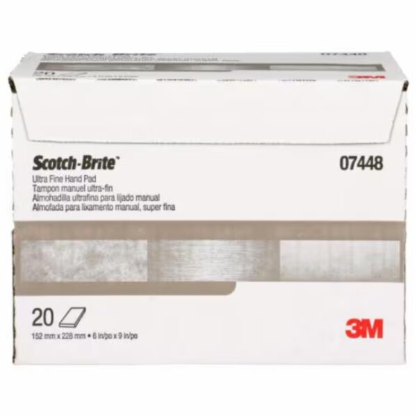 3M 7448B 7000045983 SCOTCH-BRITE 9 x 6 Ultra-Fine Hand Pad 3M 7448B 7000045983 SCOTCH-BRITE 9" x 6" Ultra-Fine Hand Pad