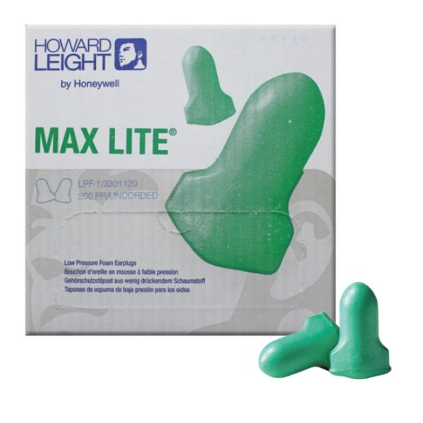Honeywell Leight Max Earplugs - Pack Of 500 Pairs, For High Noise Environments