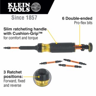 Klein 32313HD 13-in-1 Ratcheting Impact Rated Screwdriver (1)