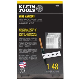 Klein 56250 Wire Marker Book, 1-48