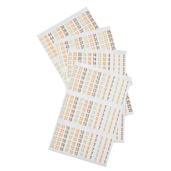 Klein 56252 Wire Marker Book, 277/480V 3 Phase 1-48