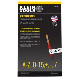 Klein 56253 Wire Marker Book, Black Letters, Numbers, and Symbols