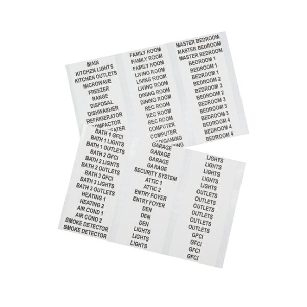 Klein 56254 Wire Marker Book, Household Electrical Panel