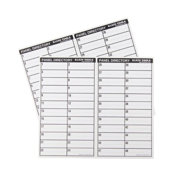 Klein 56255 Wire Marker Book, Household Electric Panel with Directory