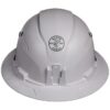 Klein 60401 Vented Class-C Type 1 Full Brim-Style Hard Hat - White