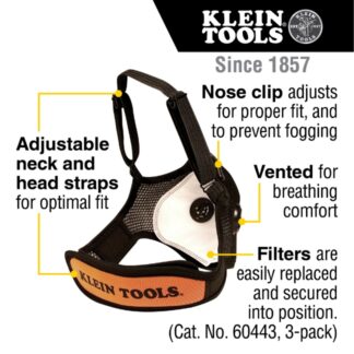 Klein 60442 Reusable Face Mask with Replaceable Filters (1)