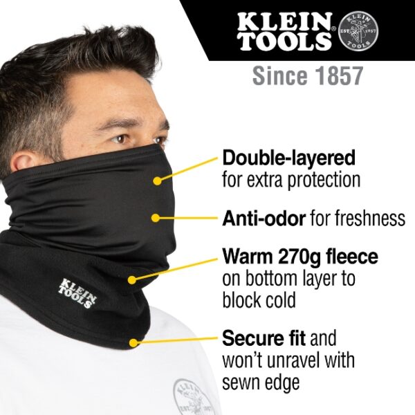 Klein 60466 Black Neck and Face Warming Half-Band