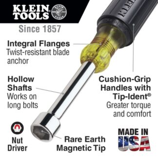 Klein 646M 6 Shaft Magnetic Nut Driver Set 2-Piece (1)