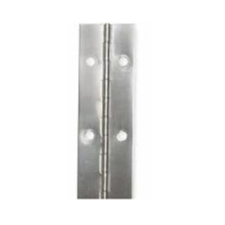 Larsen 1419E02SS 1-1/2" Stainless Steel Piano Hinge with Holes
