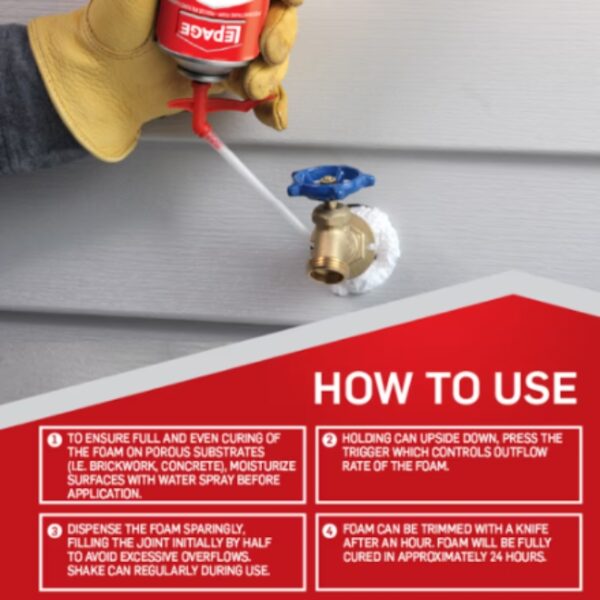 LePage 2838724 TITEFOAM Gaps and Cracks Insulating Foam Sealant - White