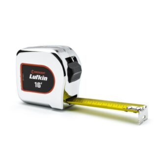 Lufkin 916-02 1" x 16ft Chrome Case Yellow Clad Tape Measure